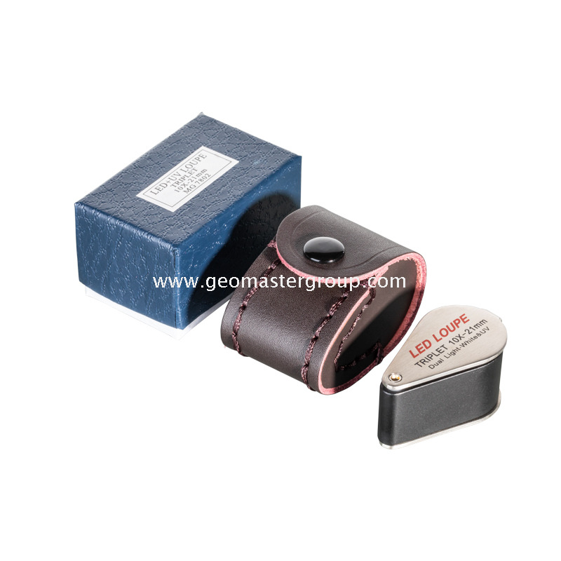 Lupa LED de vidrio (10x,21 mm)