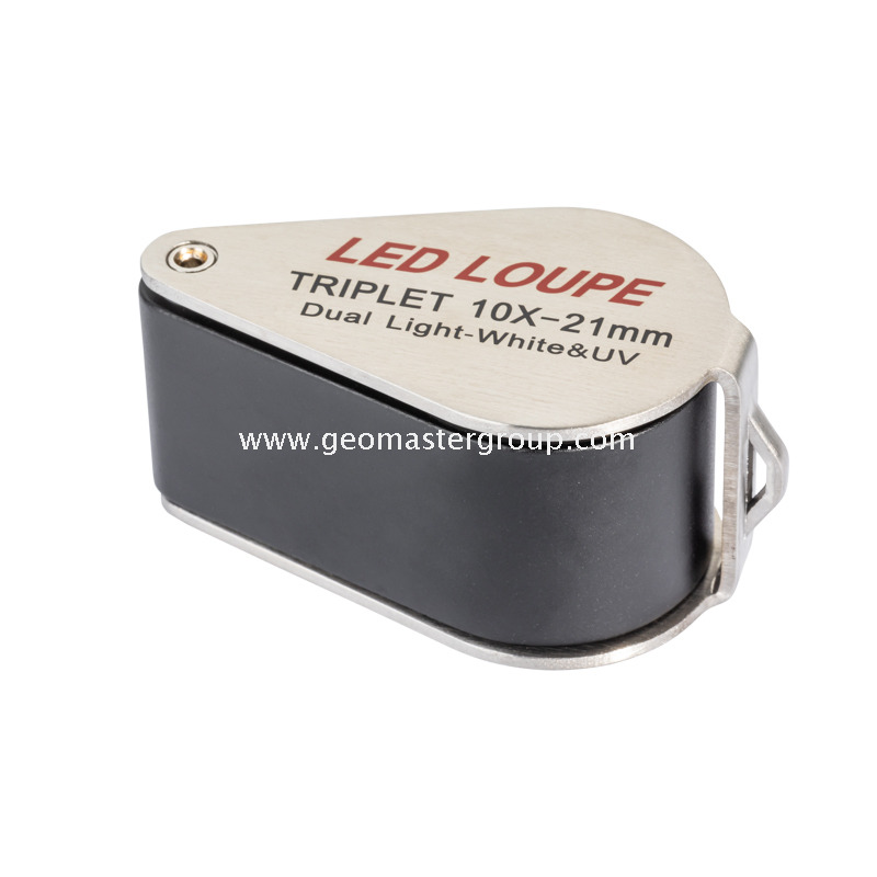 Lupa LED de vidrio (10x,21 mm)