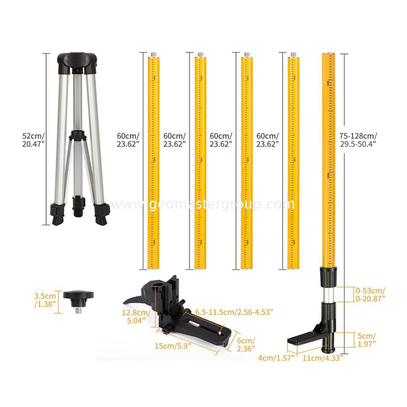 Trípode de poste láser (520-920 mm)