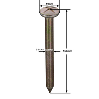 Clavo topográfico de acero (100 mm)