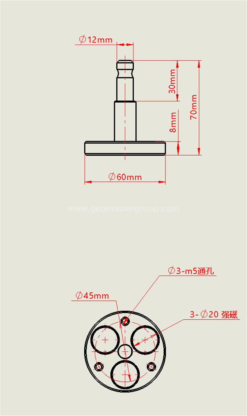 Portador fijo magnético