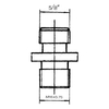 Adaptador de poste de prisma (M16-5/8')