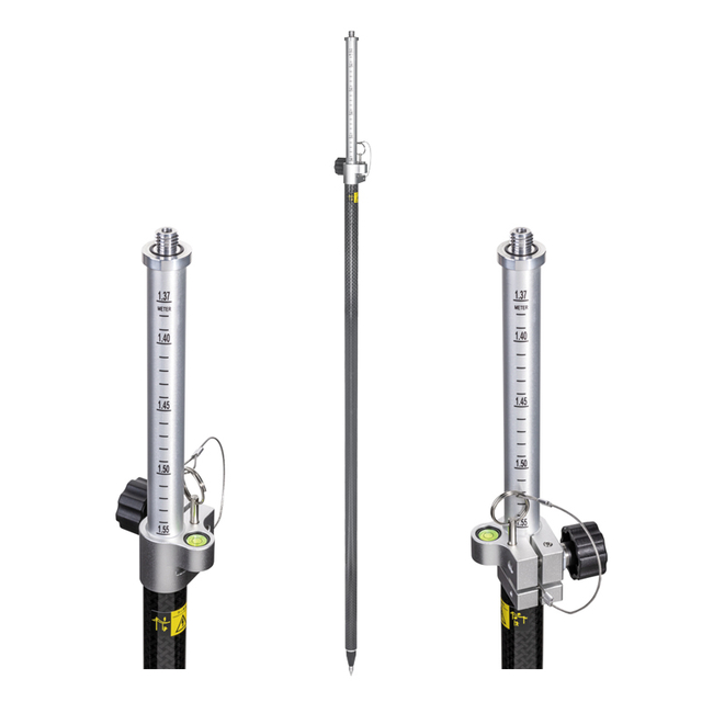 Poste RTK de aluminio y carbono (2,5 m, PinLoc4) 